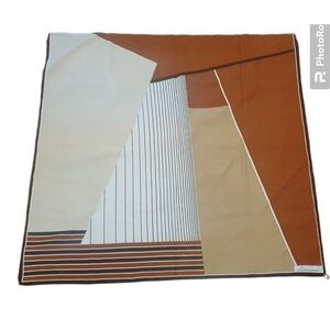 Leonardi Bright Colors Geometrical Design Scarf Silky Polyester Made in Italy!
